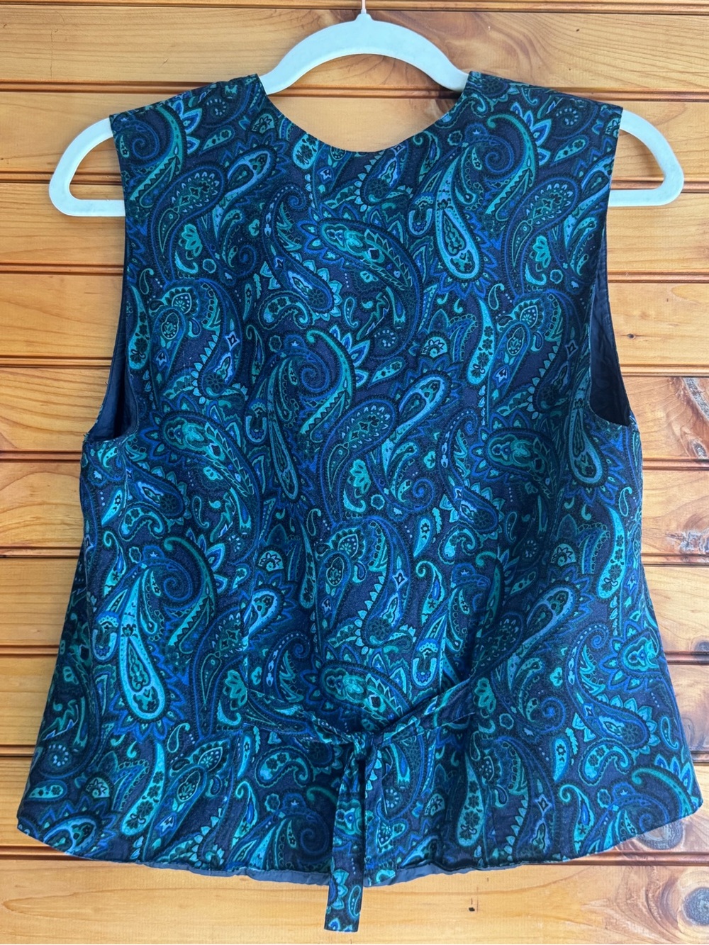 Pendleton 90s Paisley Vest 6P Vintage Fitted Button Front Dark Academia - Picture 2 of 9